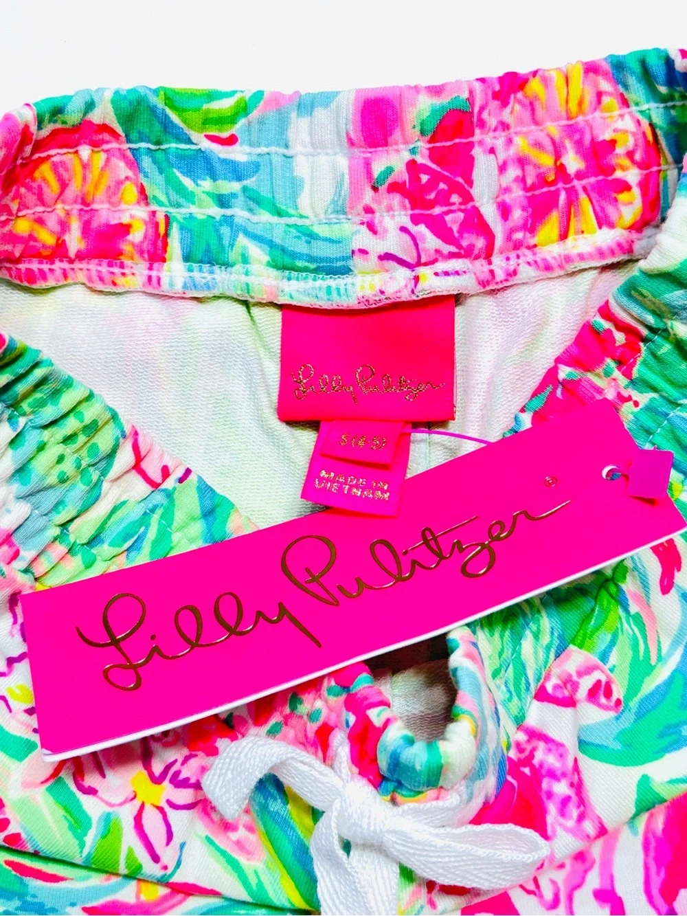 NEW Lilly Pulitzer Girls Midea Top & Shorts Set in Resort White Pear Necessities